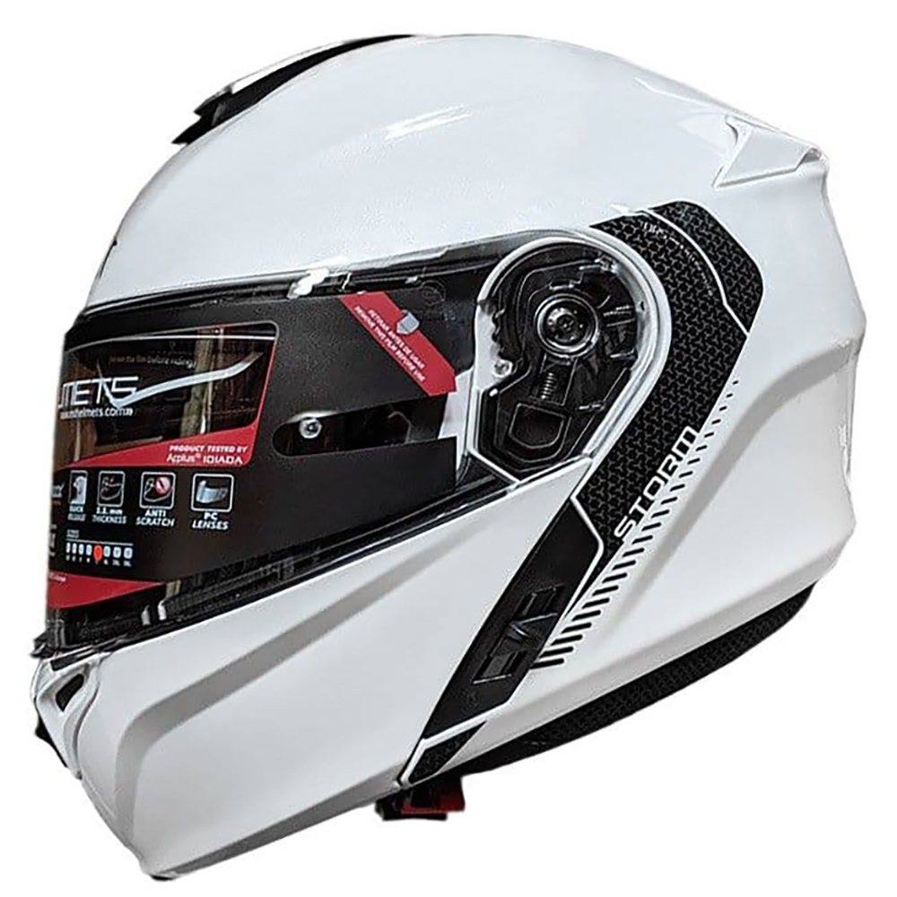 MT Helmets MT Storm Solid Pearl White